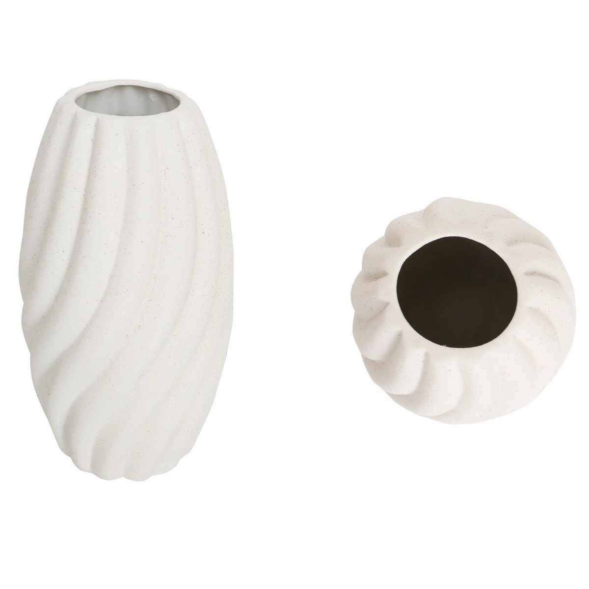 JUST HOME COLLECTION - Florero de Cerámica Blanco 21cm