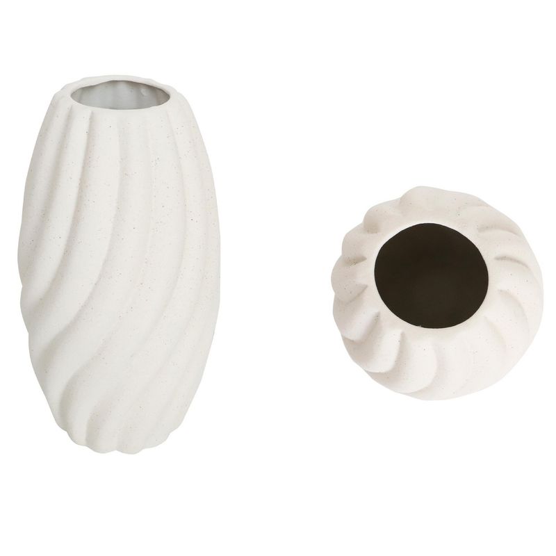 JUST HOME COLLECTION - Florero de Cerámica Blanco 21cm