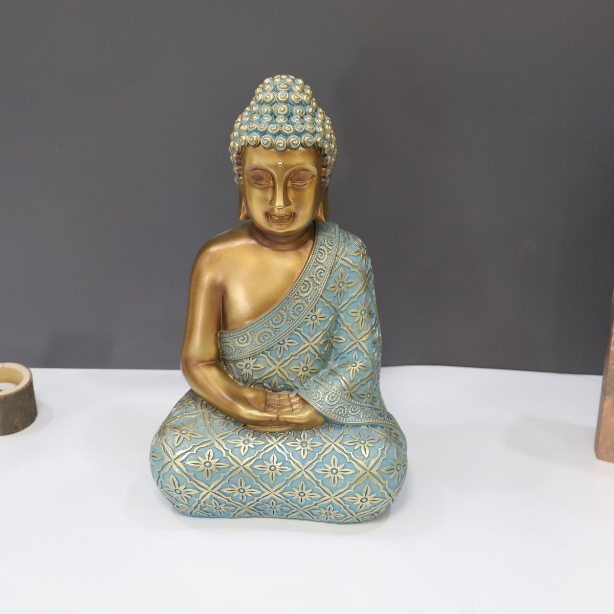 JUST HOME COLLECTION - Buda Sentado Turquesa 33cm