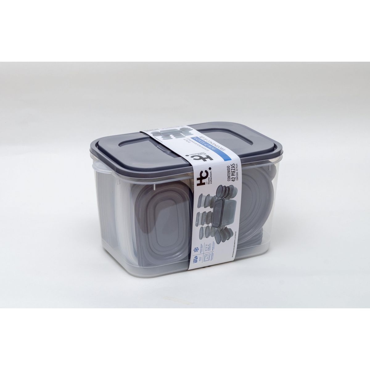 JUST HOME COLLECTION - Set de Contenedores Plásticos 42 Piezas