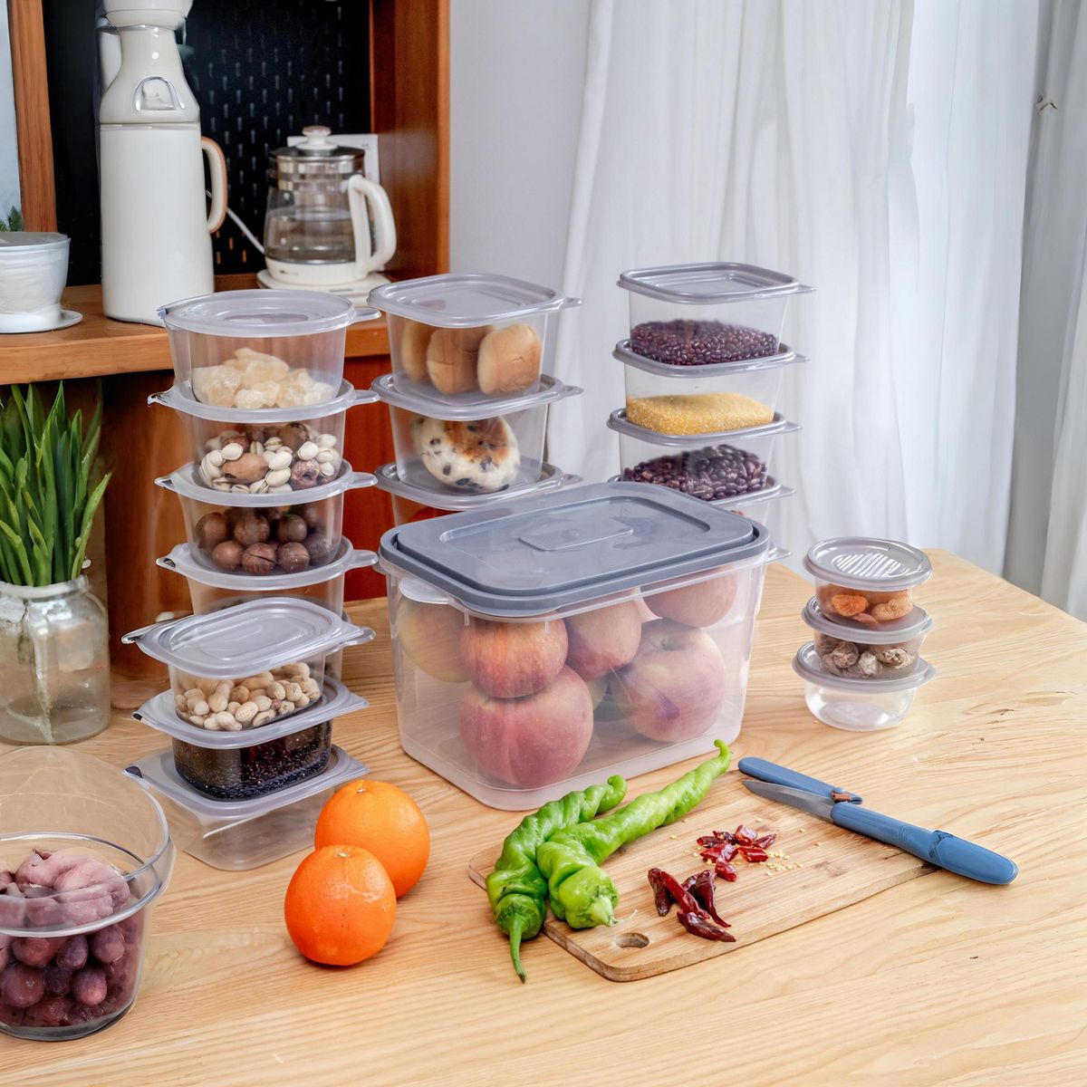 JUST HOME COLLECTION - Set de Contenedores Plásticos 42 Piezas