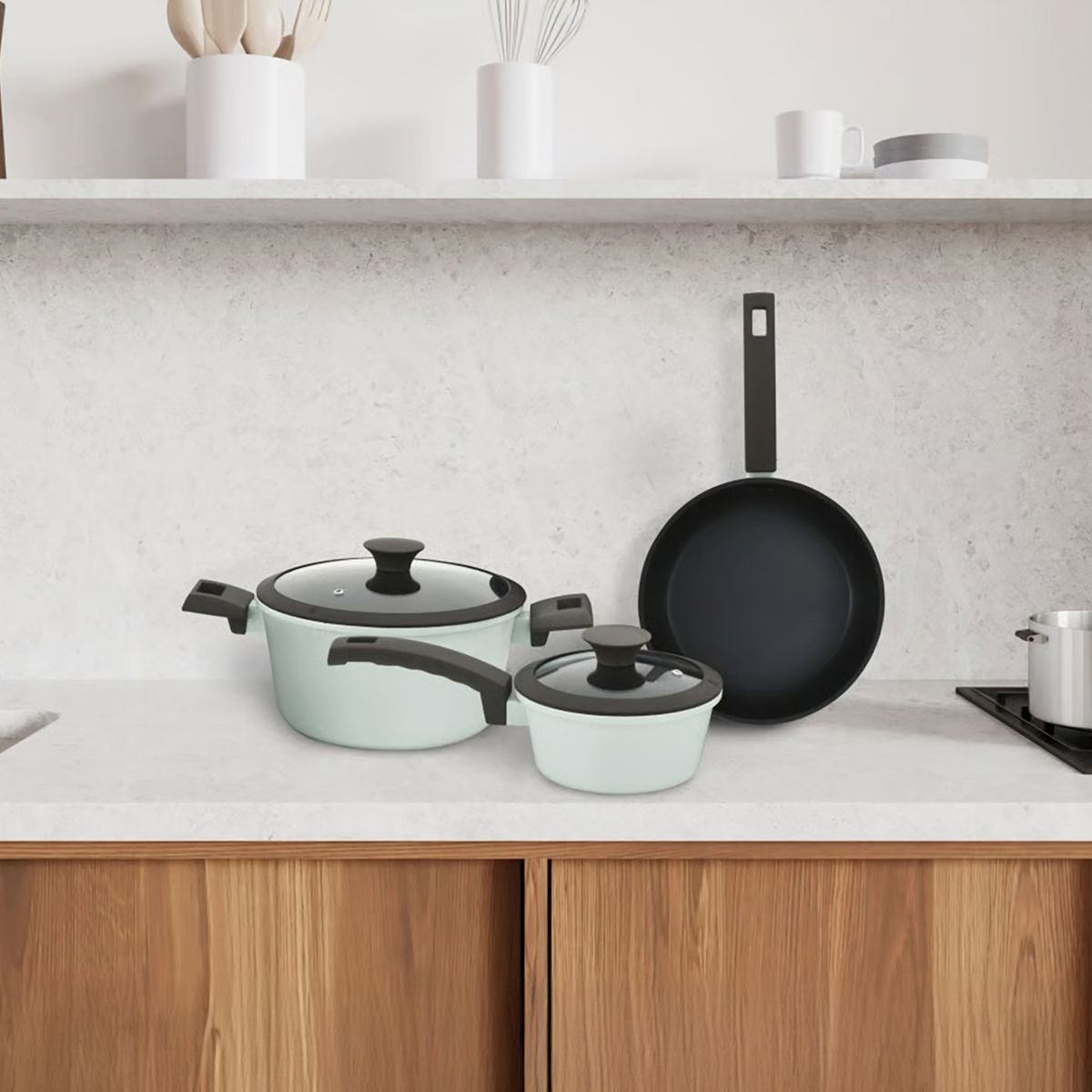 JUST HOME COLLECTION - Batería de Cocina Lisbon 5 Piezas