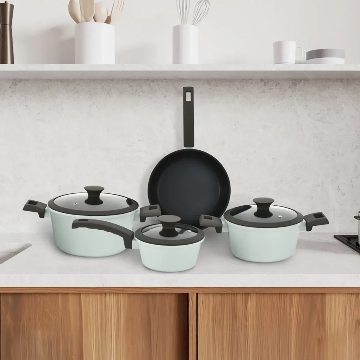 JUST HOME COLLECTION - Batería de Cocina Lisbon 7 Piezas