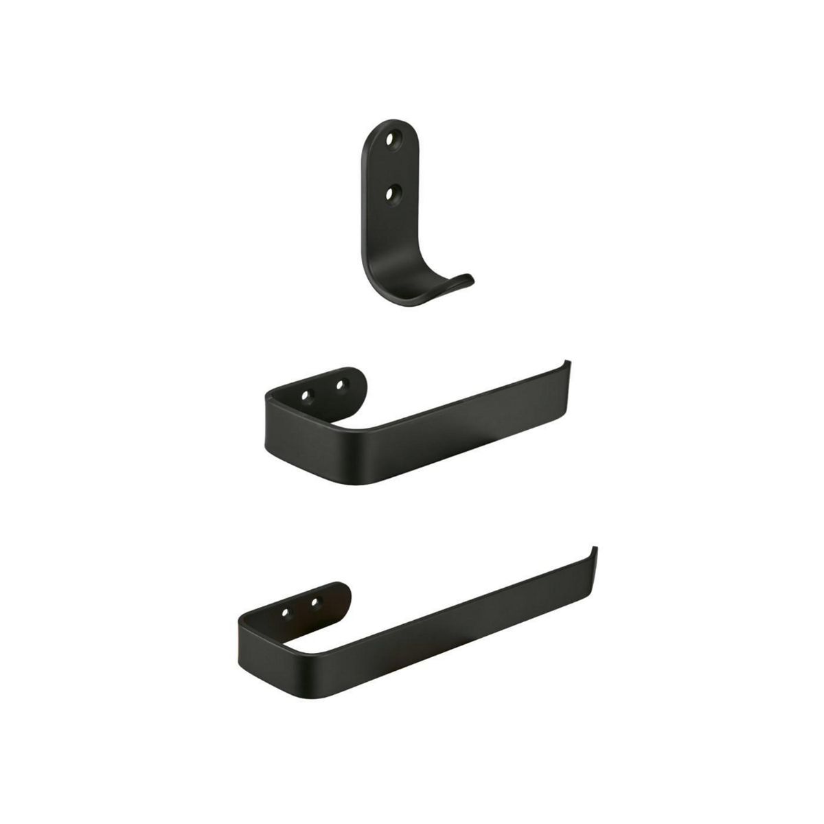 SENSI DACQUA - Set 3 Accesorios de Baño Negro Mate