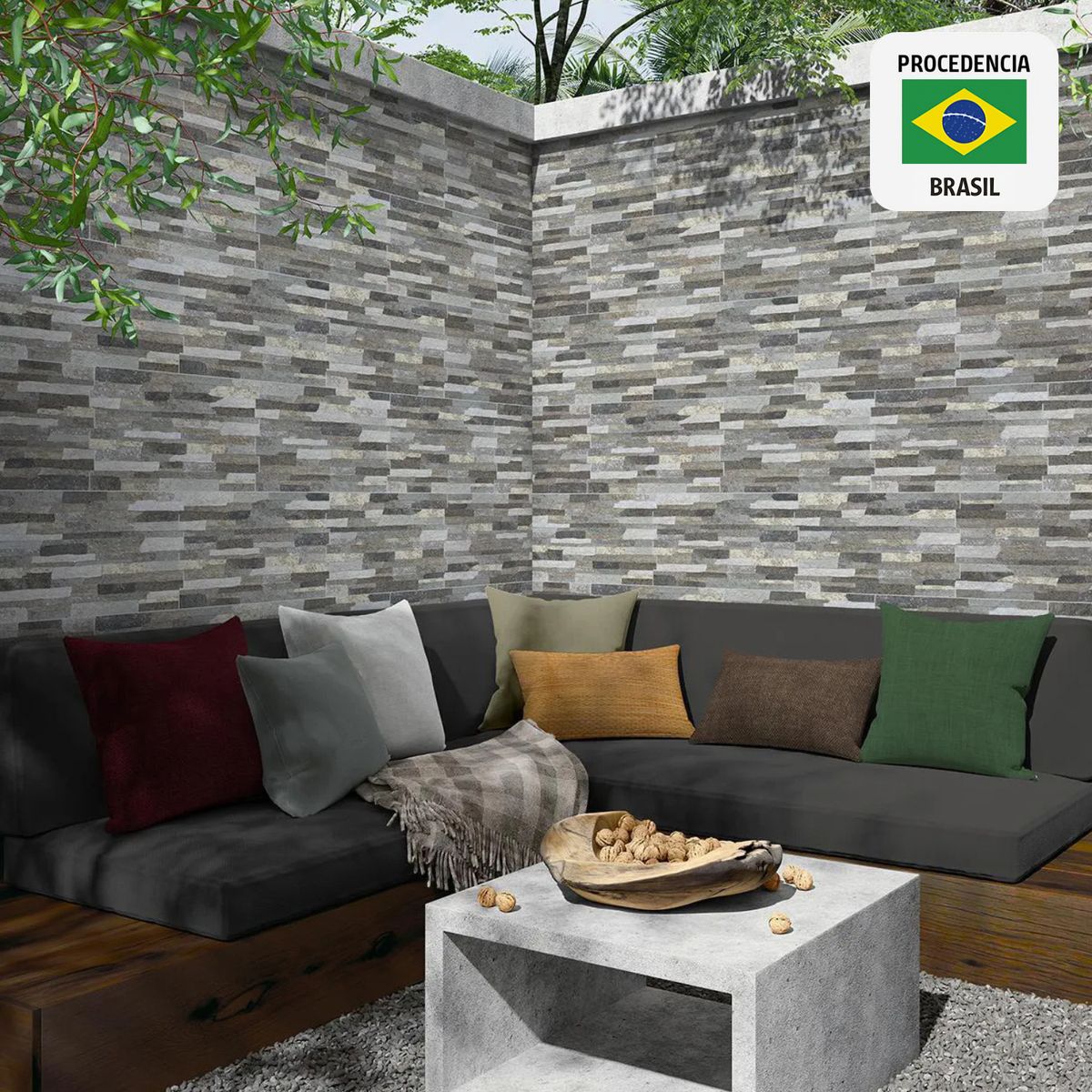 HOLZTEK - Fachaleta Filito 31x54 cm Mix Gris 1.51 m2