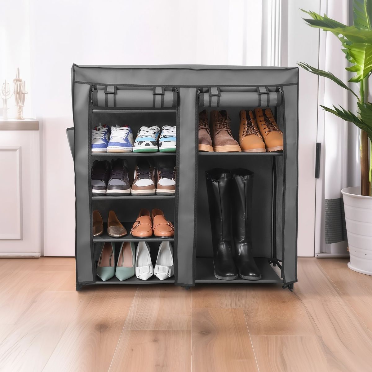 JUST HOME COLLECTION - Zapatera de Tela 7 Niveles 90x30x93cm