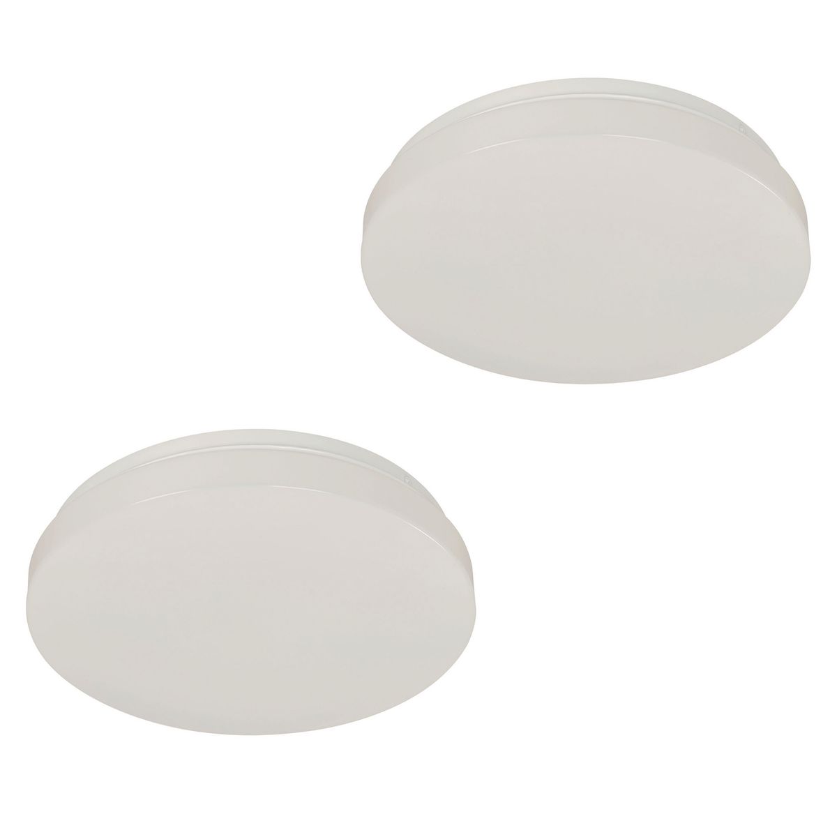 JUST HOME COLLECTION - Set de 2 Plafones LED Blanco 18W 25cm