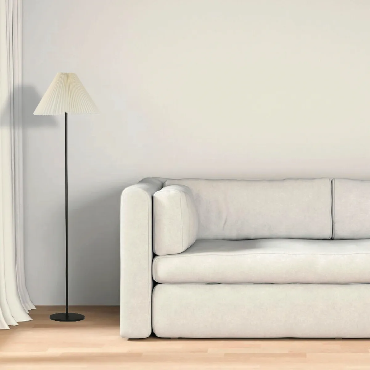 JUST HOME COLLECTION - Lámpara de Pie Cortez Negro 10 W 41.5x158 cm