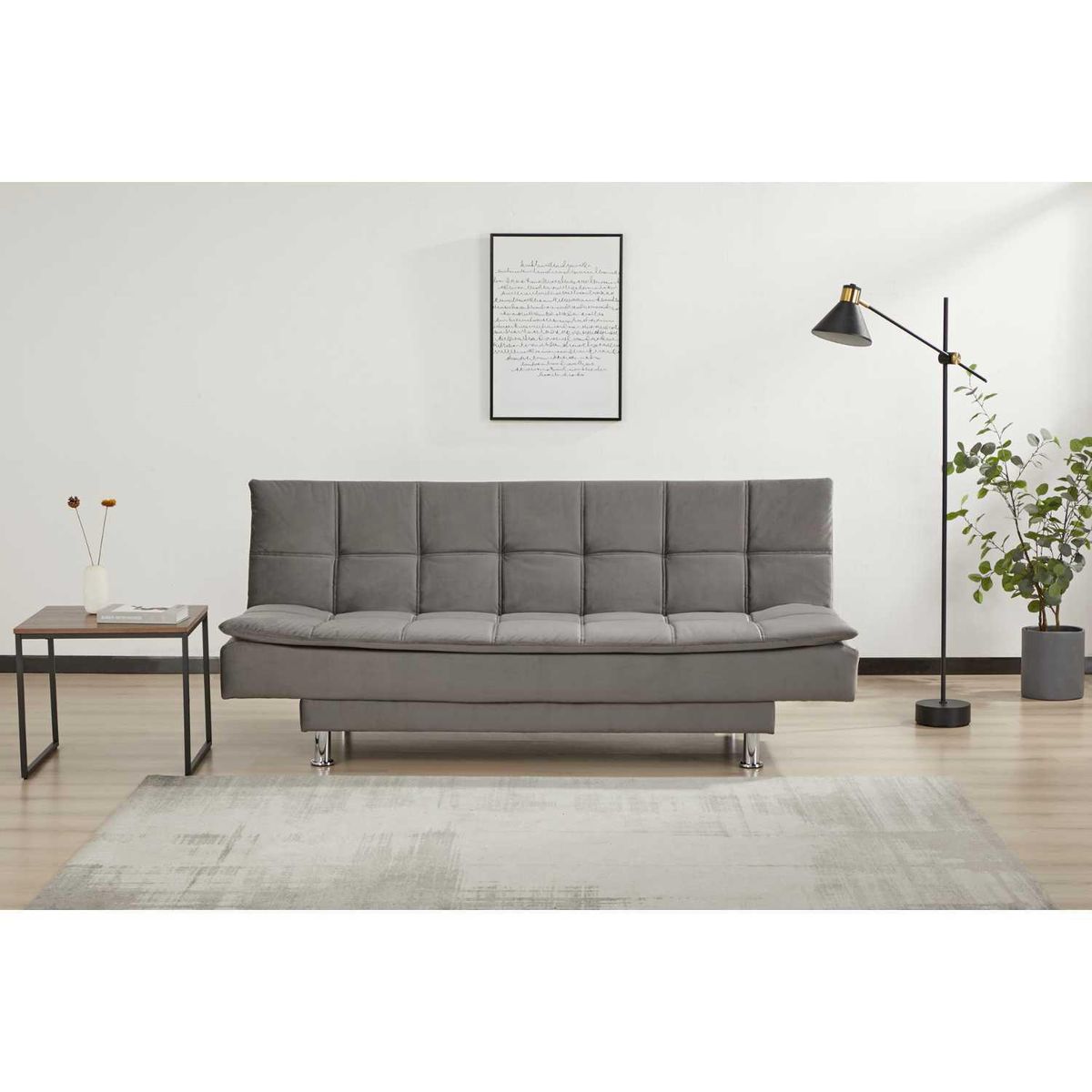 JUST HOME COLLECTION - Futón Mateo Gris 190x90x86cm