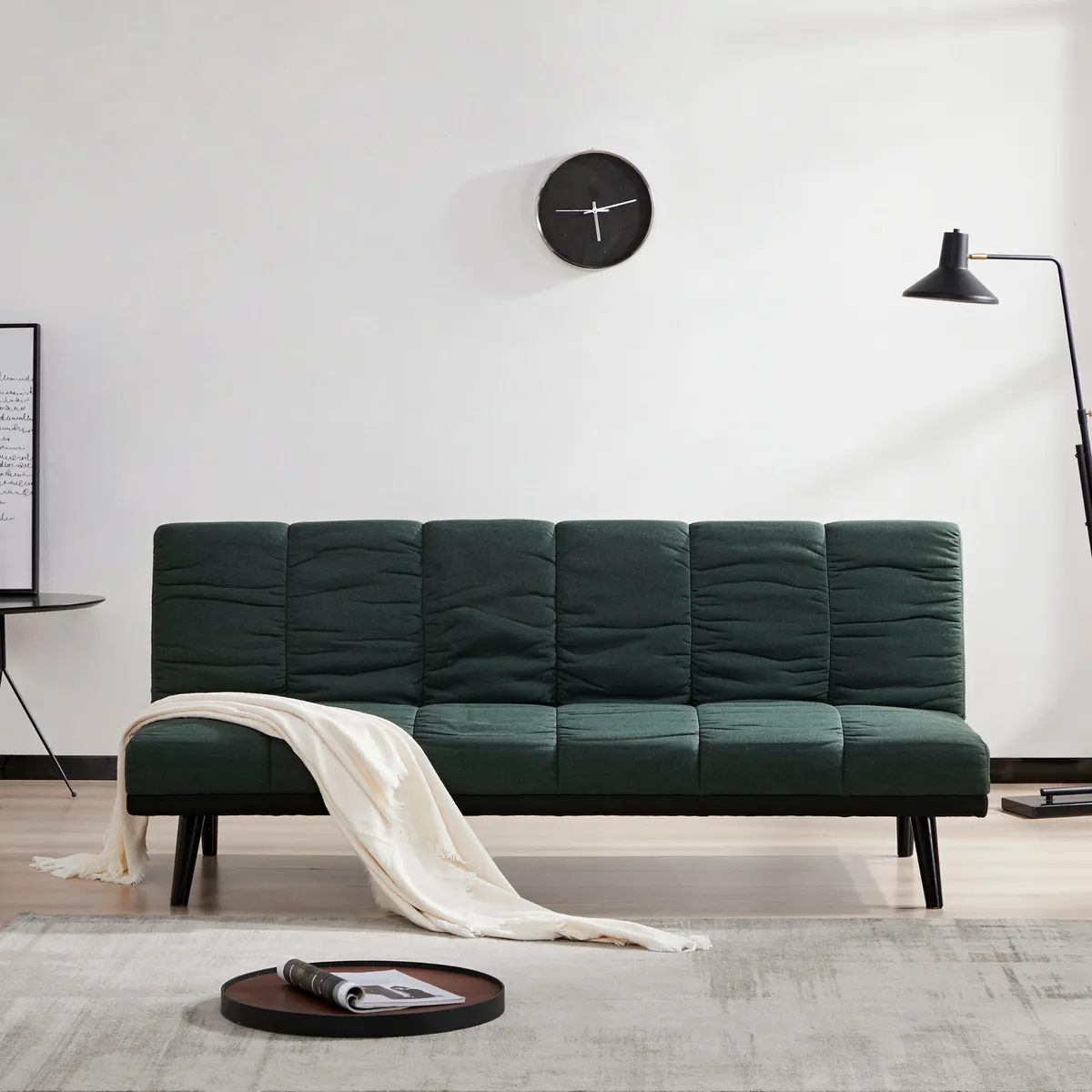 JUST HOME COLLECTION - Sofá cama Futón Emma Verde 179x78x76 cm