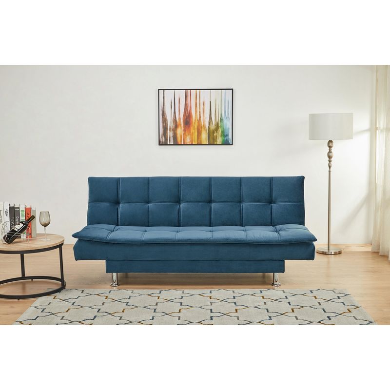 JUST HOME COLLECTION - Sofá Cama Futón 3 Cuerpos Mateo Azul
