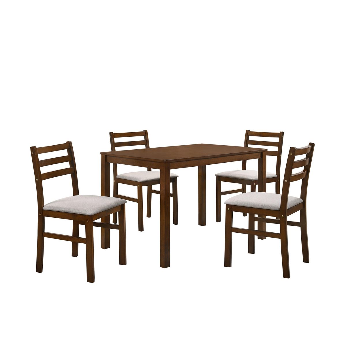JUST HOME COLLECTION - Juego de Comedor de Madera Starter 4 Sillas 110x70x73,5cm Roble