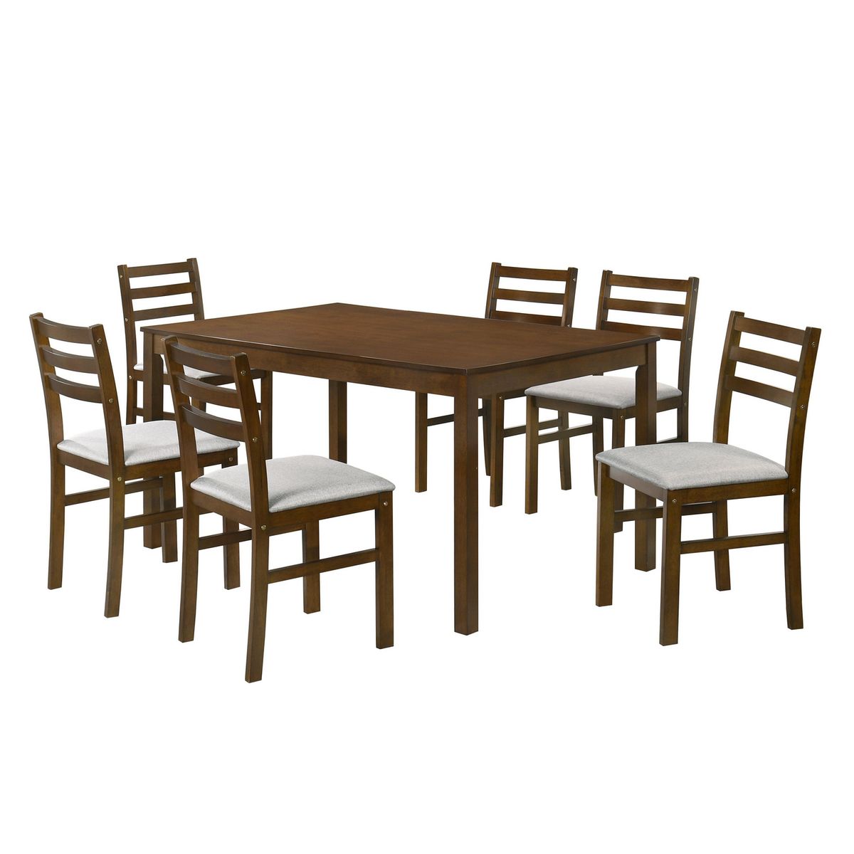 JUST HOME COLLECTION - Juego de Comedor de Madera Starter 6 Sillas 140x90x73,5cm Roble