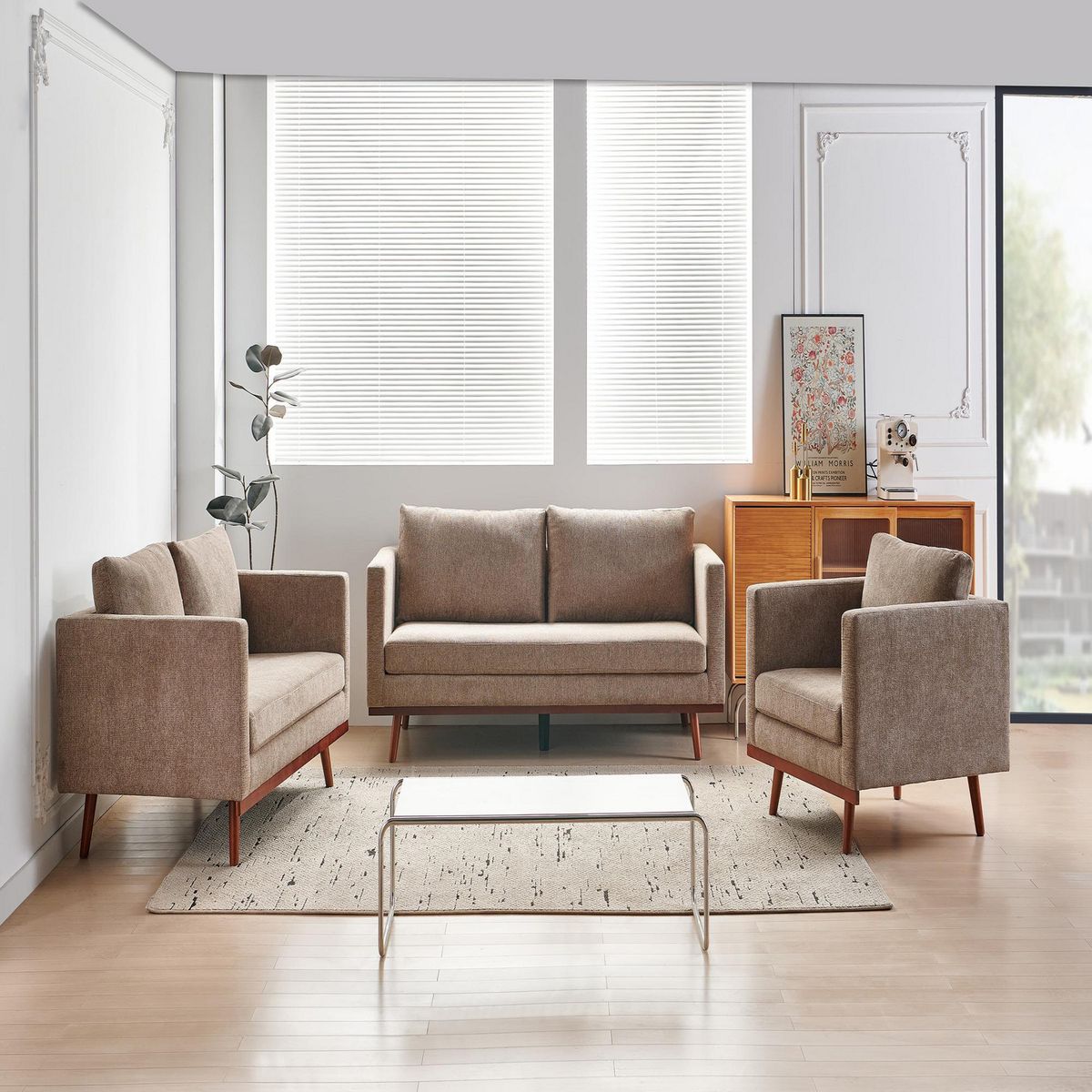 JUST HOME COLLECTION - Juego de Sala 3-2-1 Cuerpos Heidi