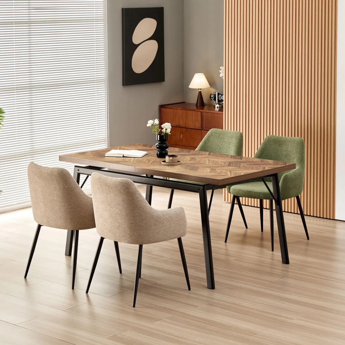 JUST HOME COLLECTION - Juego de Comedor Campania 4 Sillas