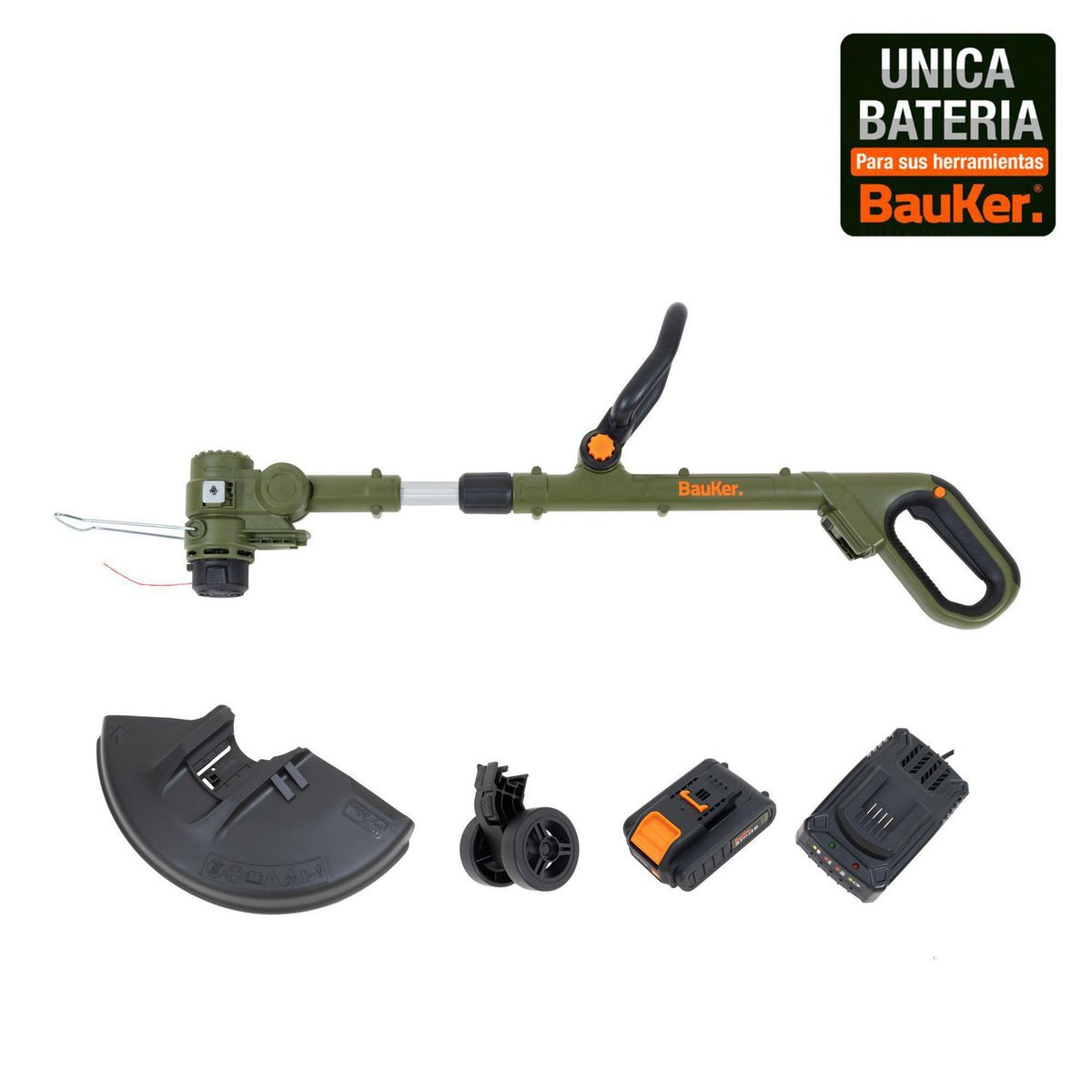 BAUKER - Set Orilladora Inalámbrica 20V + Batería