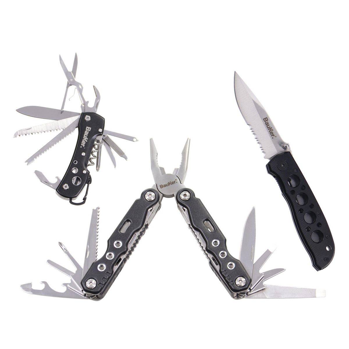 Set de 3 Herramientas Multiusos, marca BAUKER - Foto Principal