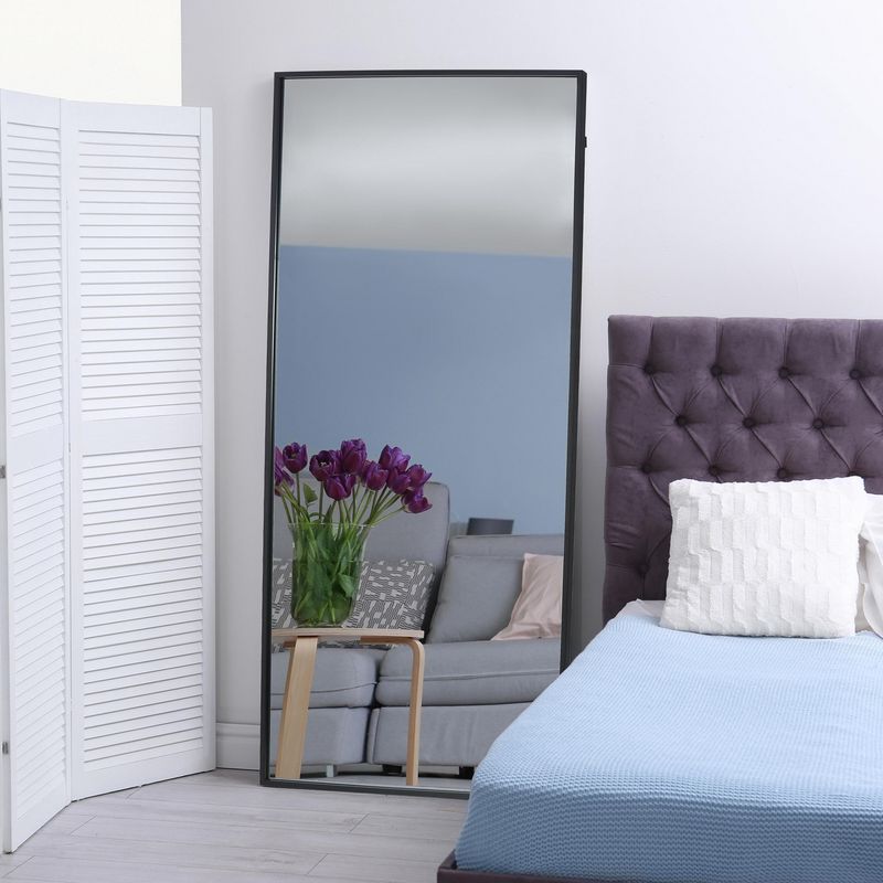 JUST HOME COLLECTION - Espejo Decorativo Rectangular Negro 80x180cm
