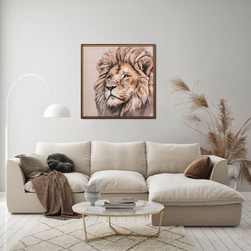 JUST HOME COLLECTION - Cuadro Fauna León 60x60cm
