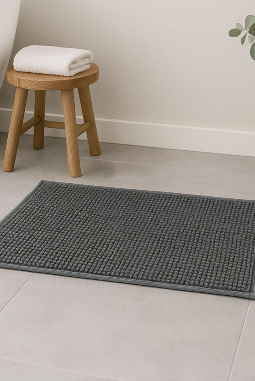 JUST HOME COLLECTION - Set 2 Pisos de Baños Gris 40x60cm