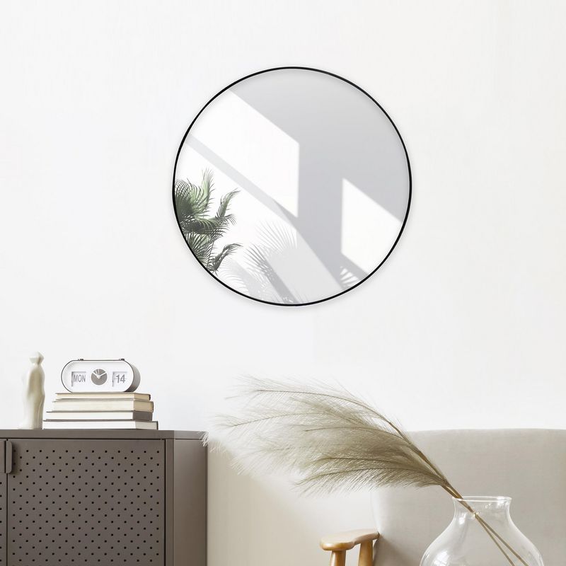 JUST HOME COLLECTION - Espejo Redondo Negro 120cm