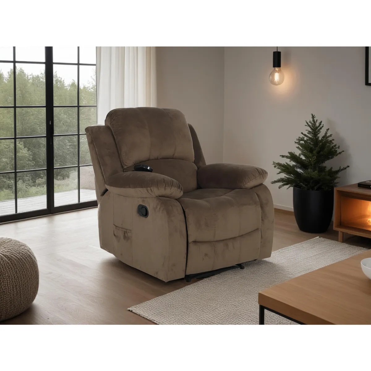 JUST HOME COLLECTION - Sofá Berger Calentador Masajeador 1 Cuerpo Atlanta