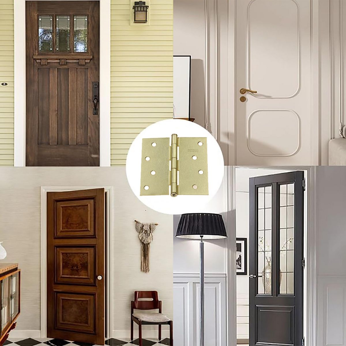 FIXSER - Pack de 3 Bisagras Bronce 4x4