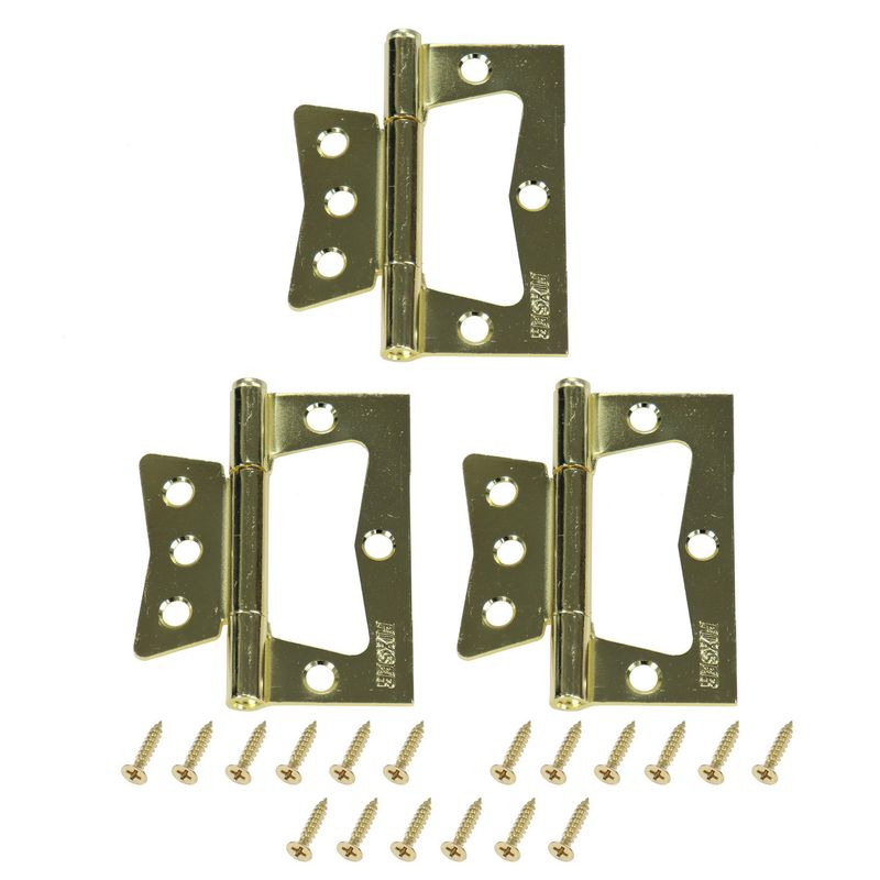 FIXSER - Pack de 3 Bisagras Omega Bronce 3x3