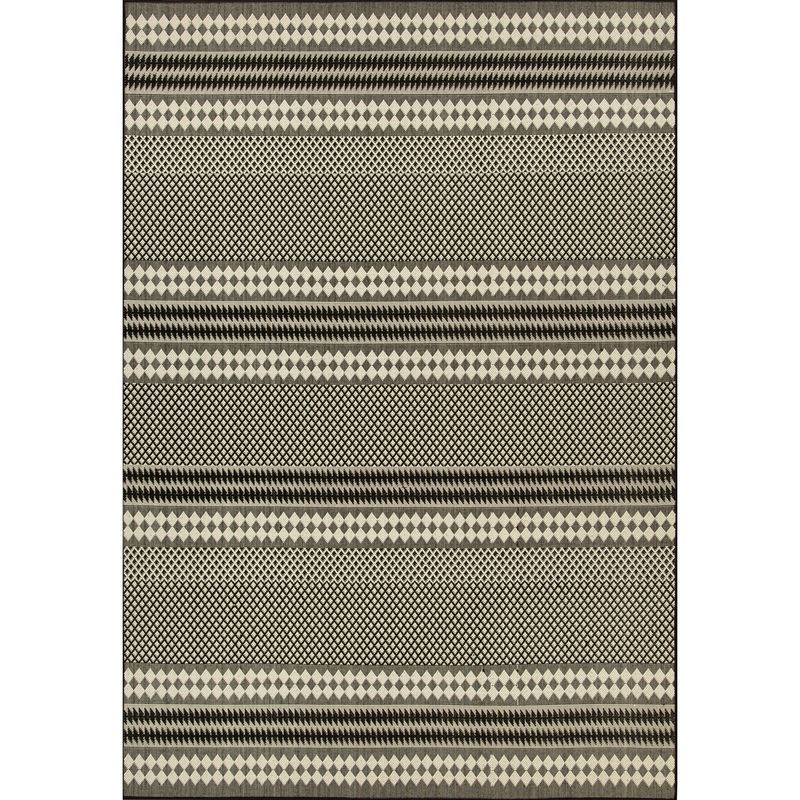 JUST HOME COLLECTION - Alfombra Tio Blanco/Negro 160x235cm
