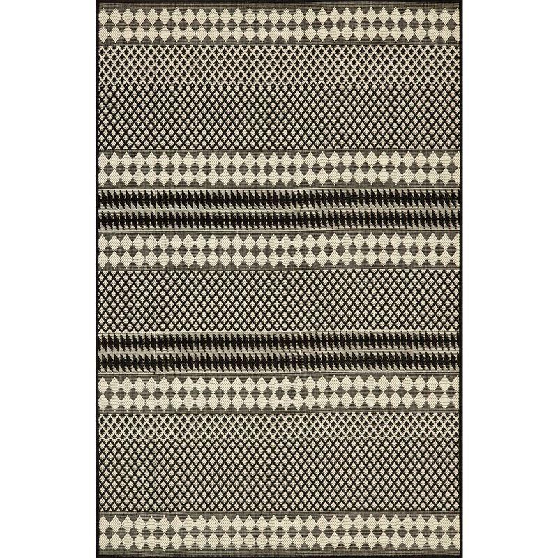 JUST HOME COLLECTION - Alfombra Tio Blanco/Negro 120x180cm