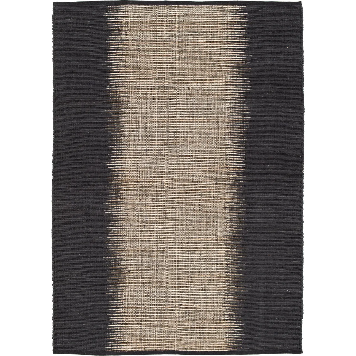 JUST HOME COLLECTION - Alfombra Poona Raya 160x230 cm Natural y Negro