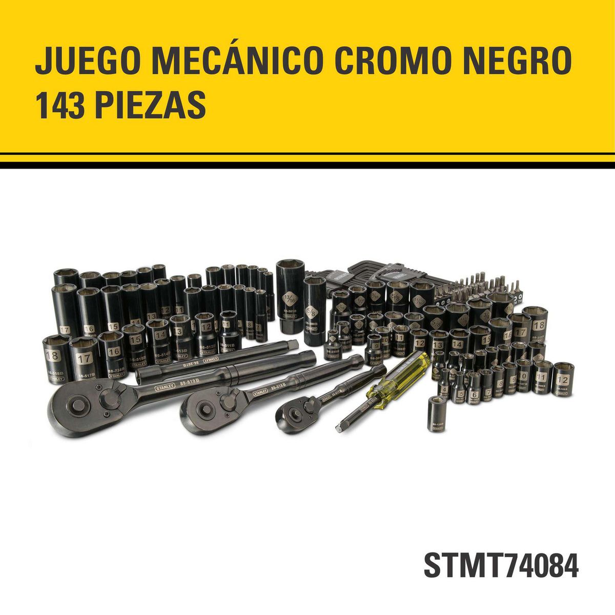 STANLEY - Juego de Herramienta Mecánicas 143 Piezas Stanley