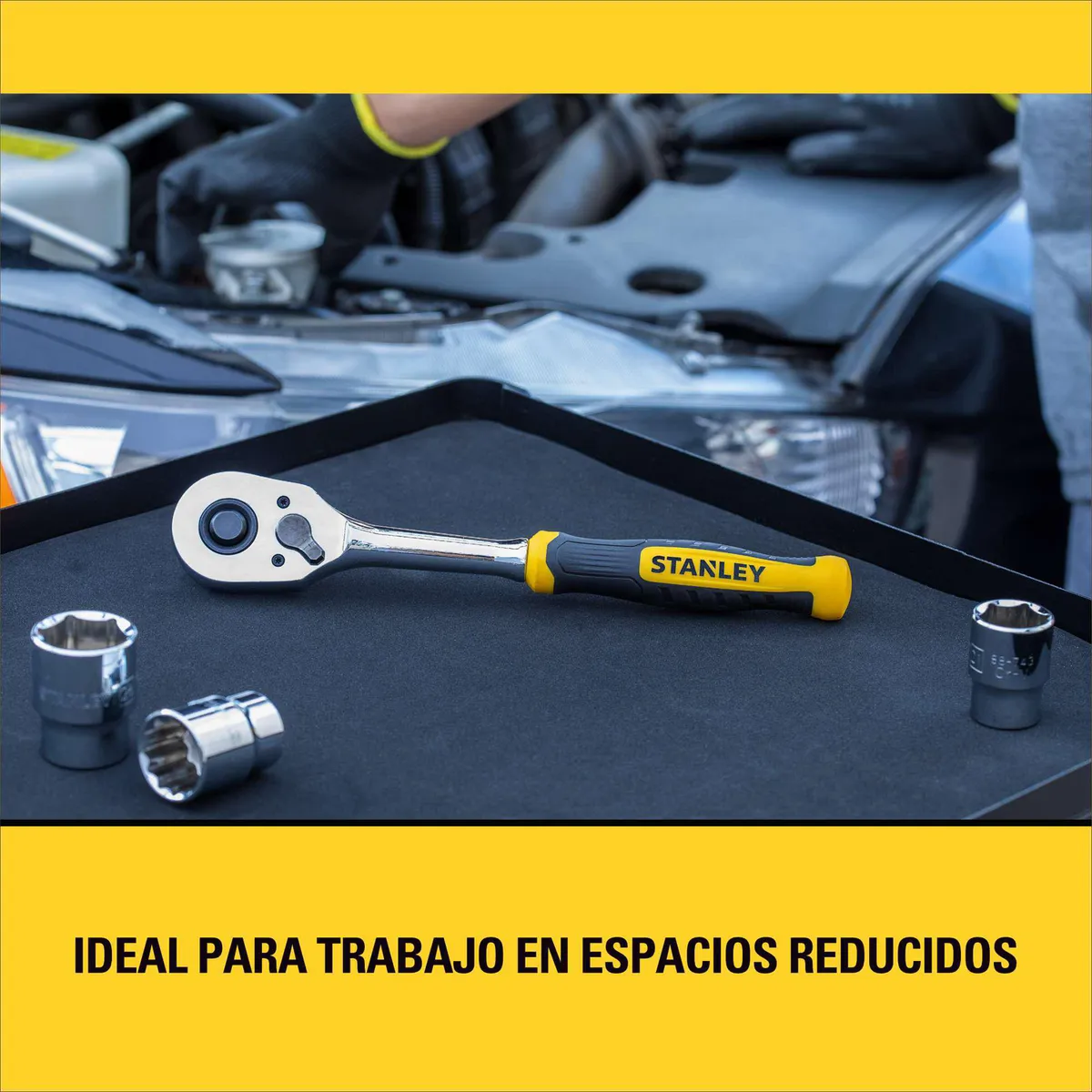 STANLEY - Ratchet 1/2 Bajo Perfil Bimaterial