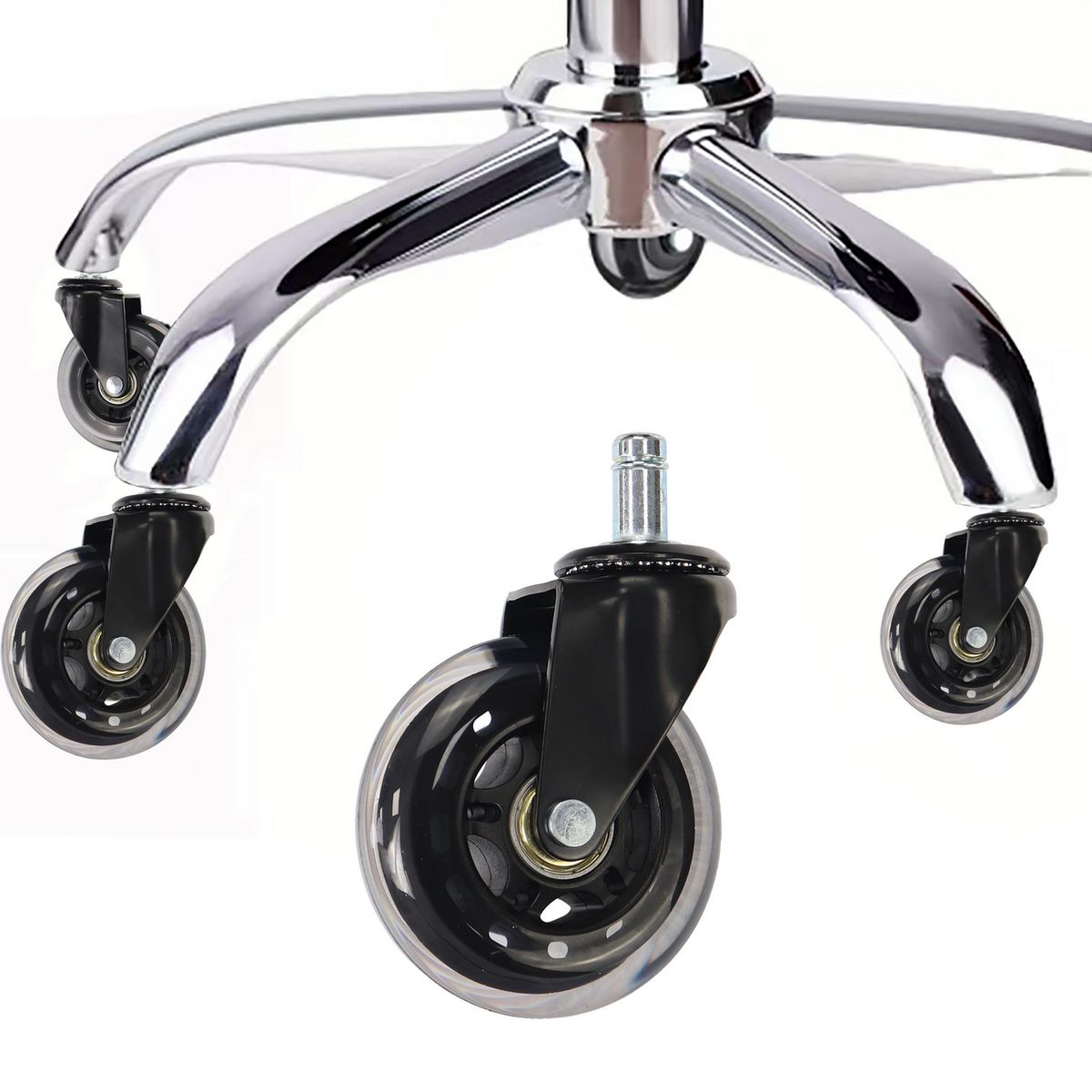 FIXSER - Set de 5 Ruedas Giratorias 204Kg