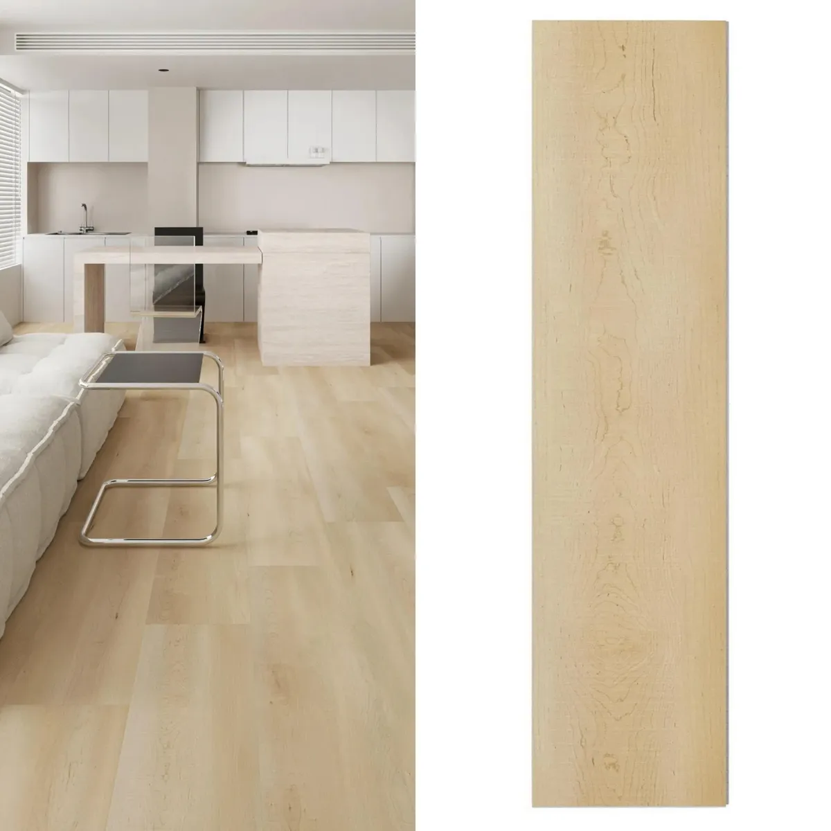 HOLZTEK - Piso SPC Maple 4 mm 30.5x122 cm 2.6m2