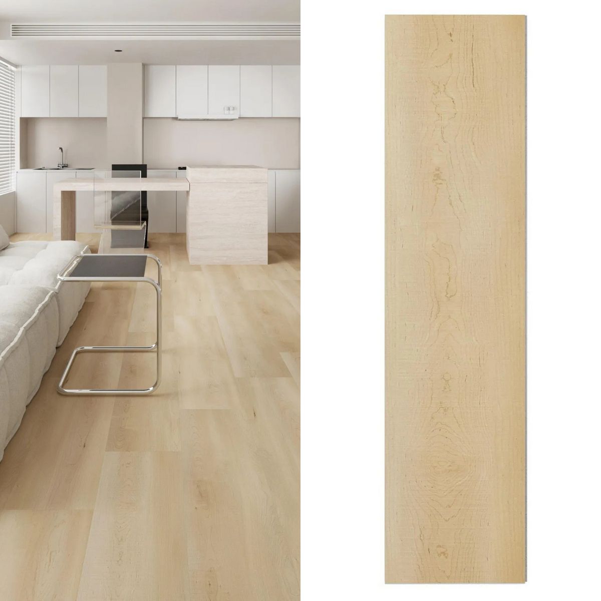 HOLZTEK - Piso SPC Maple 4 mm 30.5x122 cm 2.6m2