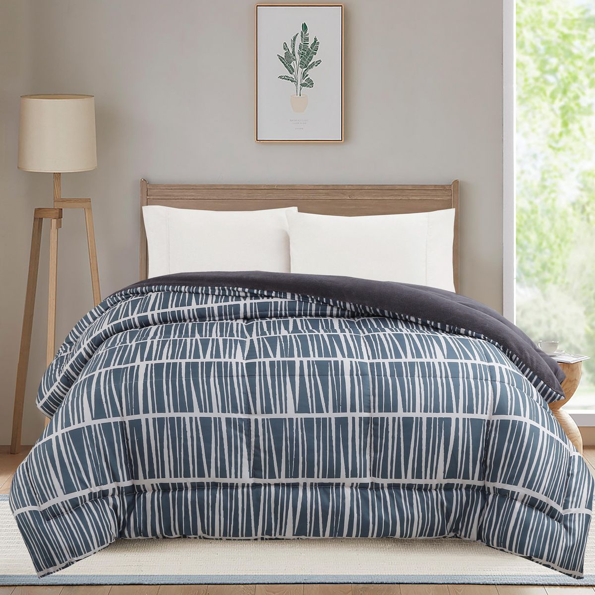 JUST HOME COLLECTION -  1.5 plazas Estampado Verde