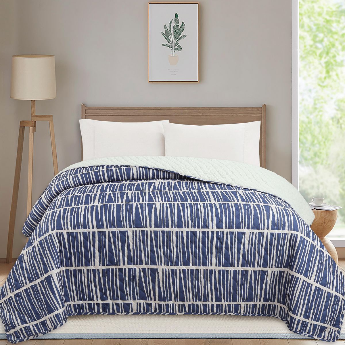 JUST HOME COLLECTION -  1.5 plazas Sherpa Azul