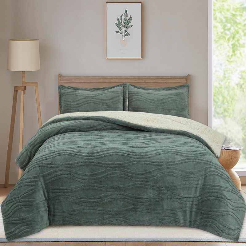 JUST HOME COLLECTION - Edredón Boho Verde 1.5 Plazas