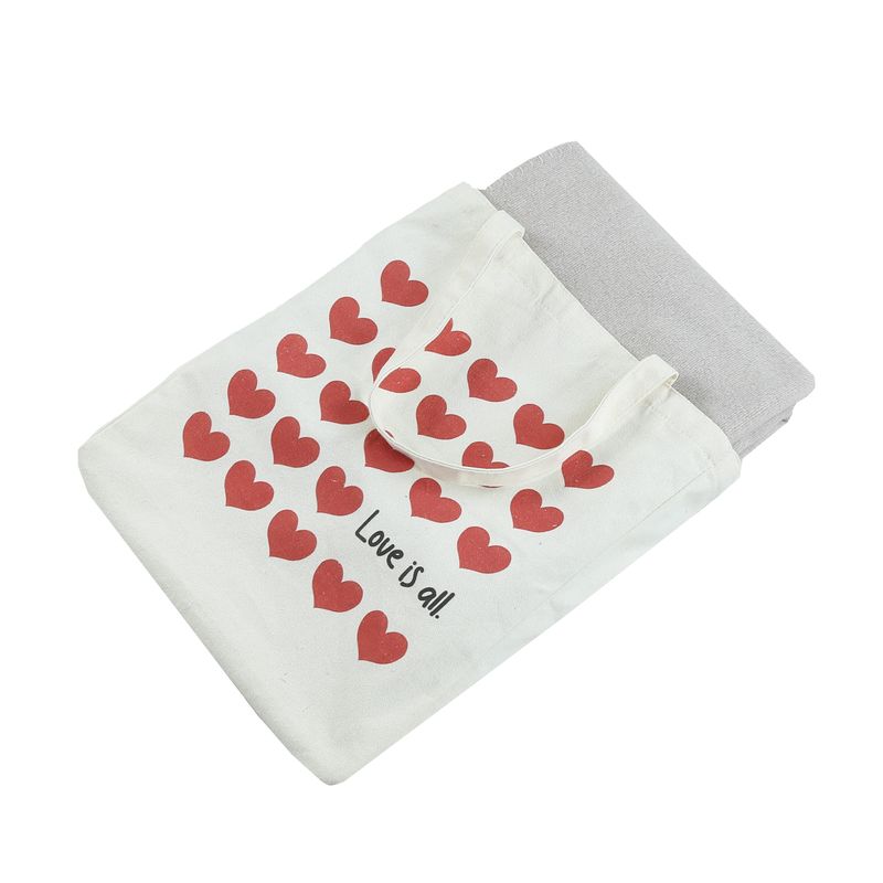 JUST HOME COLLECTION - Tote Bag Corazones + Manta 125x150cm