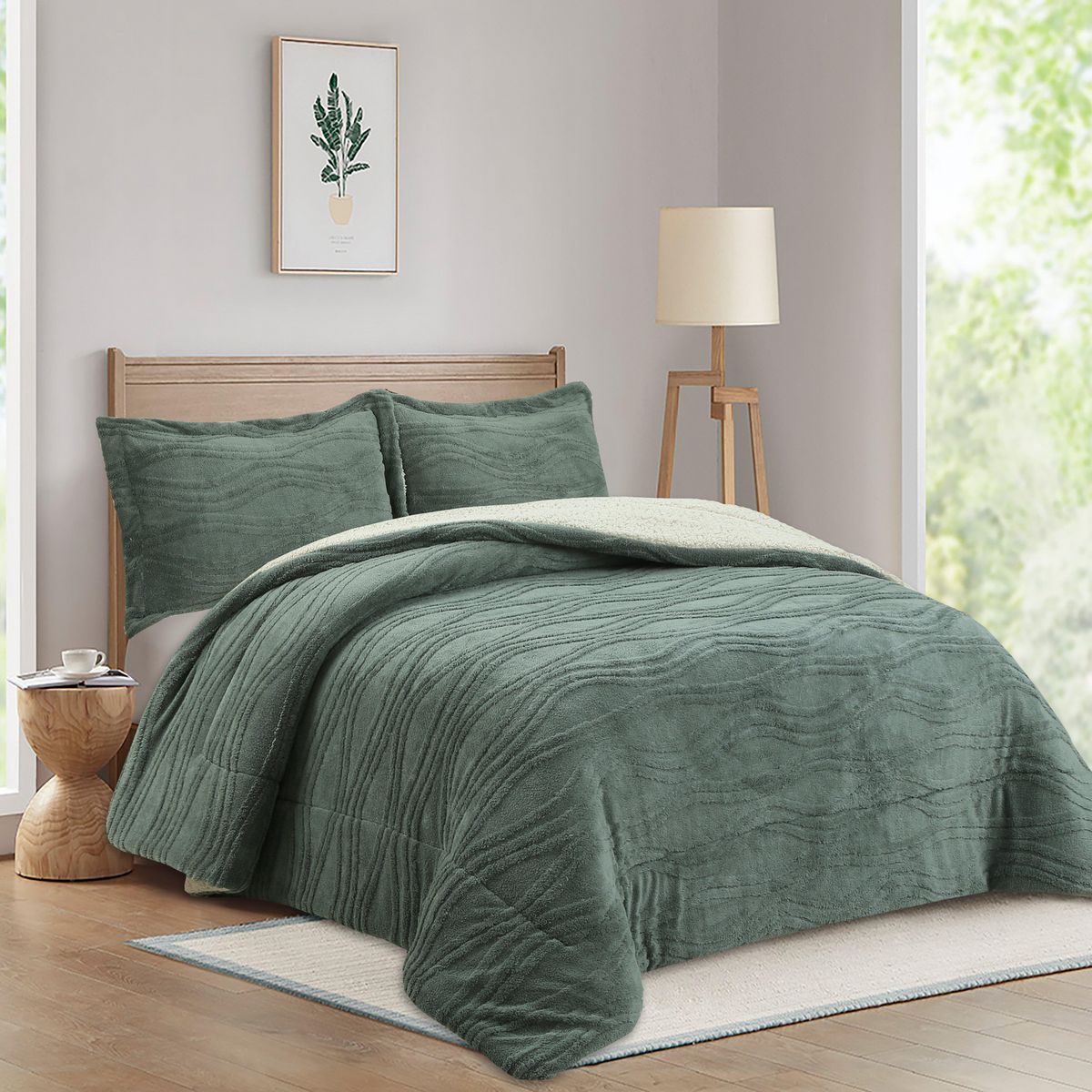 JUST HOME COLLECTION -  2 plazas Boho Verde