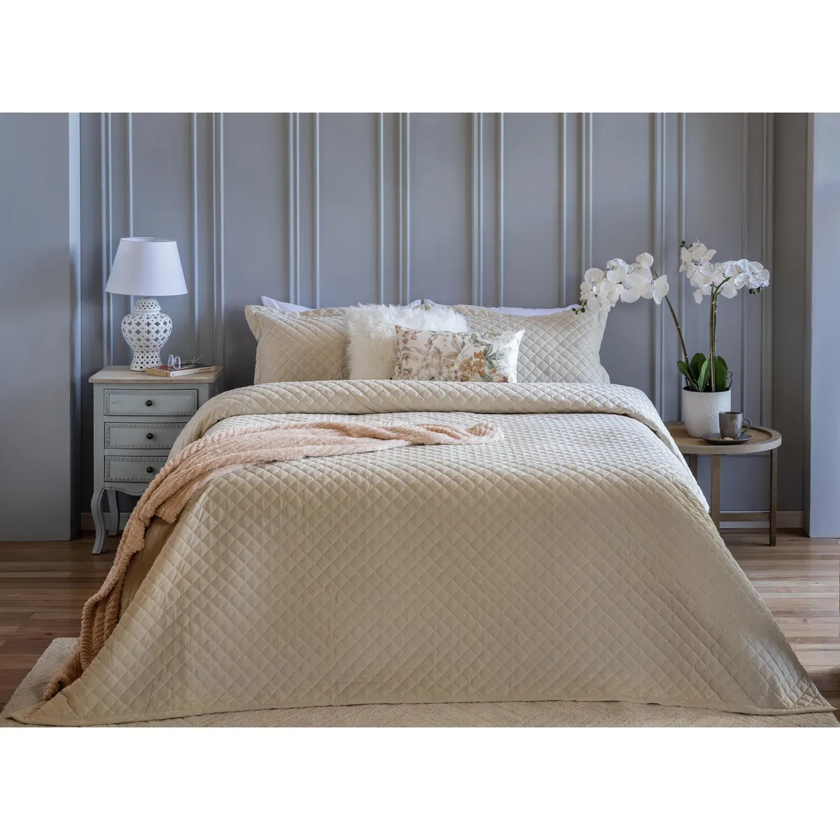 JUST HOME COLLECTION - Clasico Beige 2 plazas