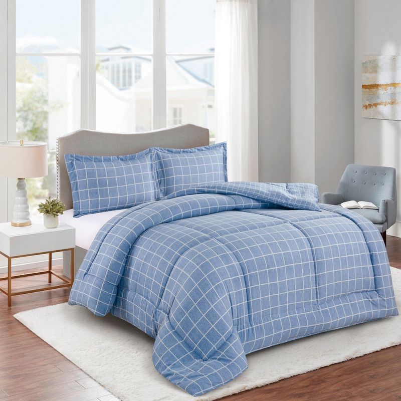 JUST HOME COLLECTION - Edredón Nórdico Print Azul King