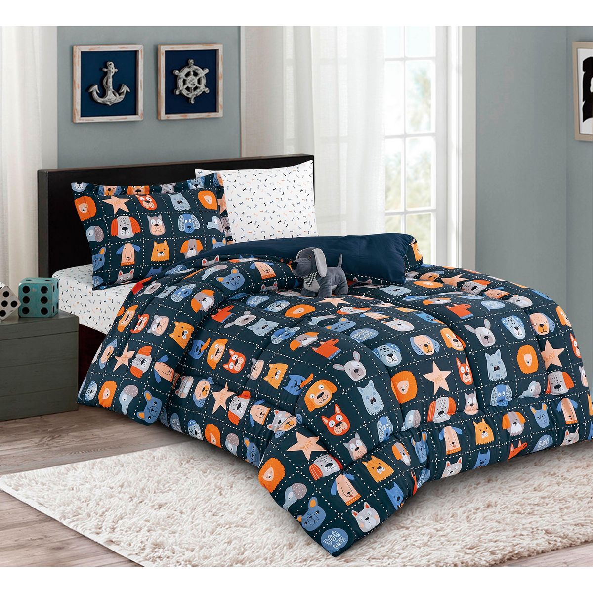 JUST HOME COLLECTION -  1.5 plazas Combo Multicolor