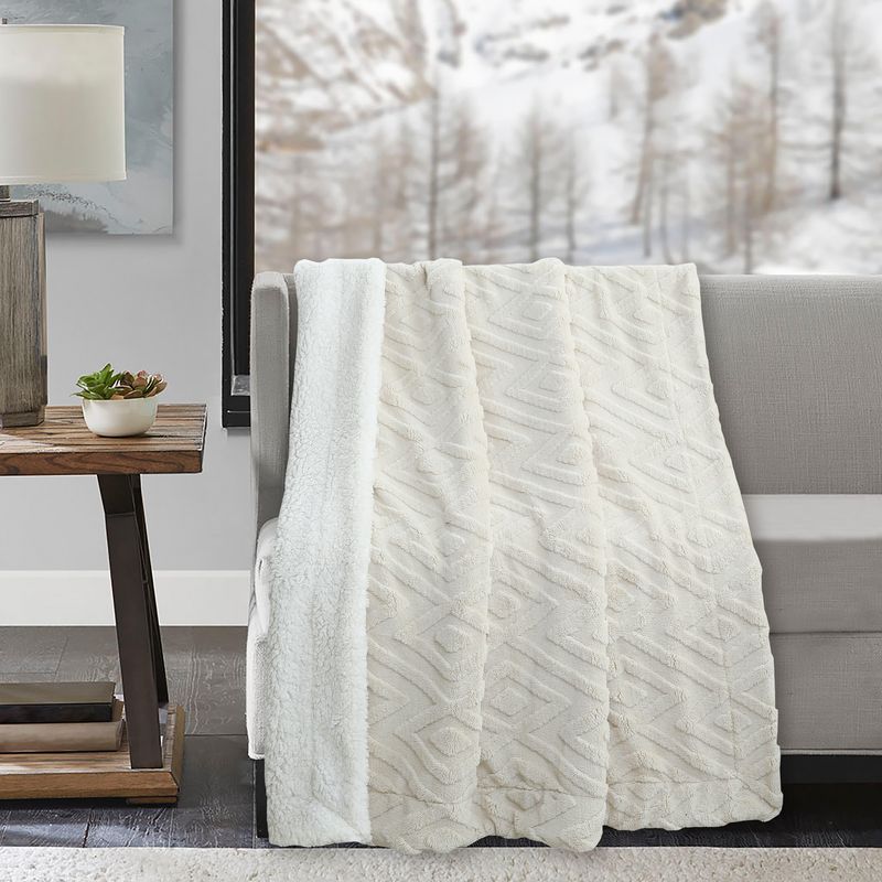 JUST HOME COLLECTION - Manta Sherpa Ivory 125x150cm