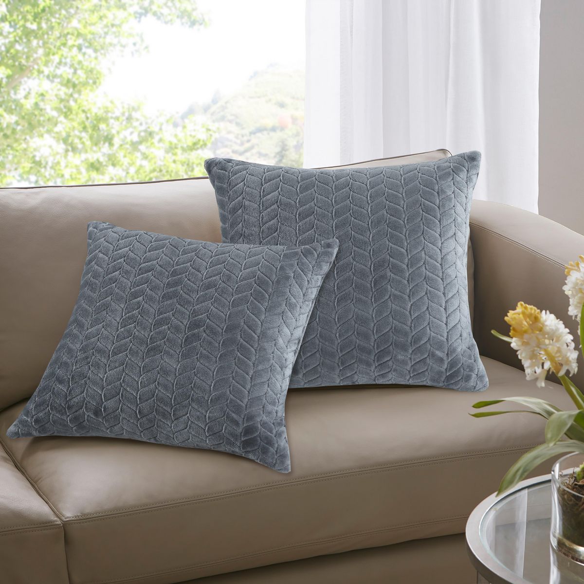 JUST HOME COLLECTION - Flanel 40x40 cm Gris