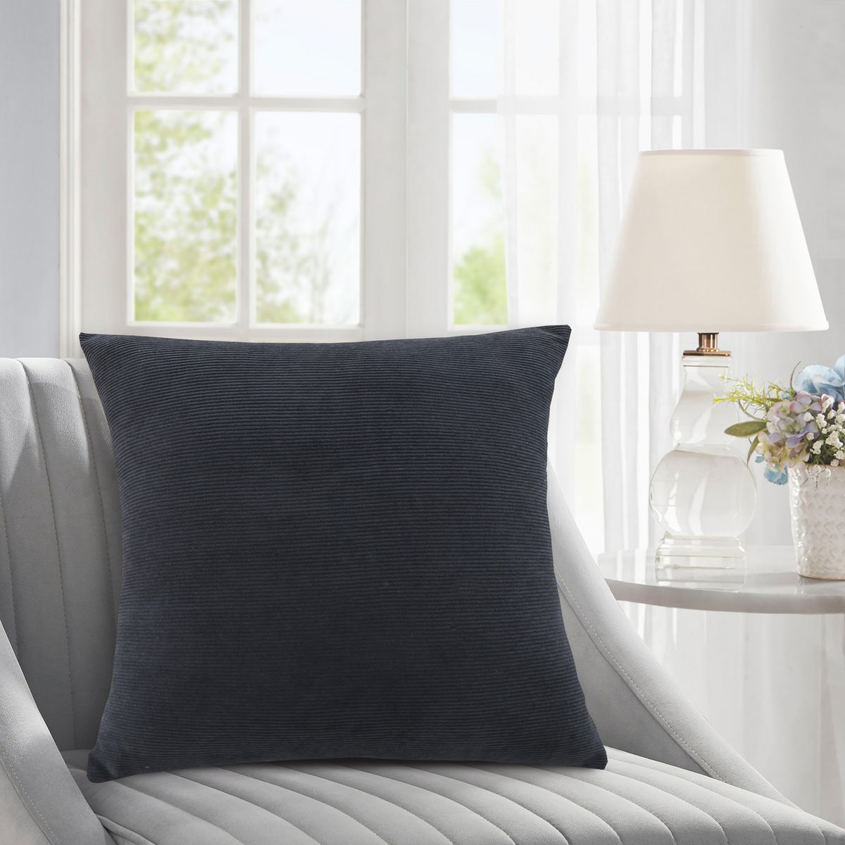 JUST HOME COLLECTION - Stripe 45x45 cm Grafito