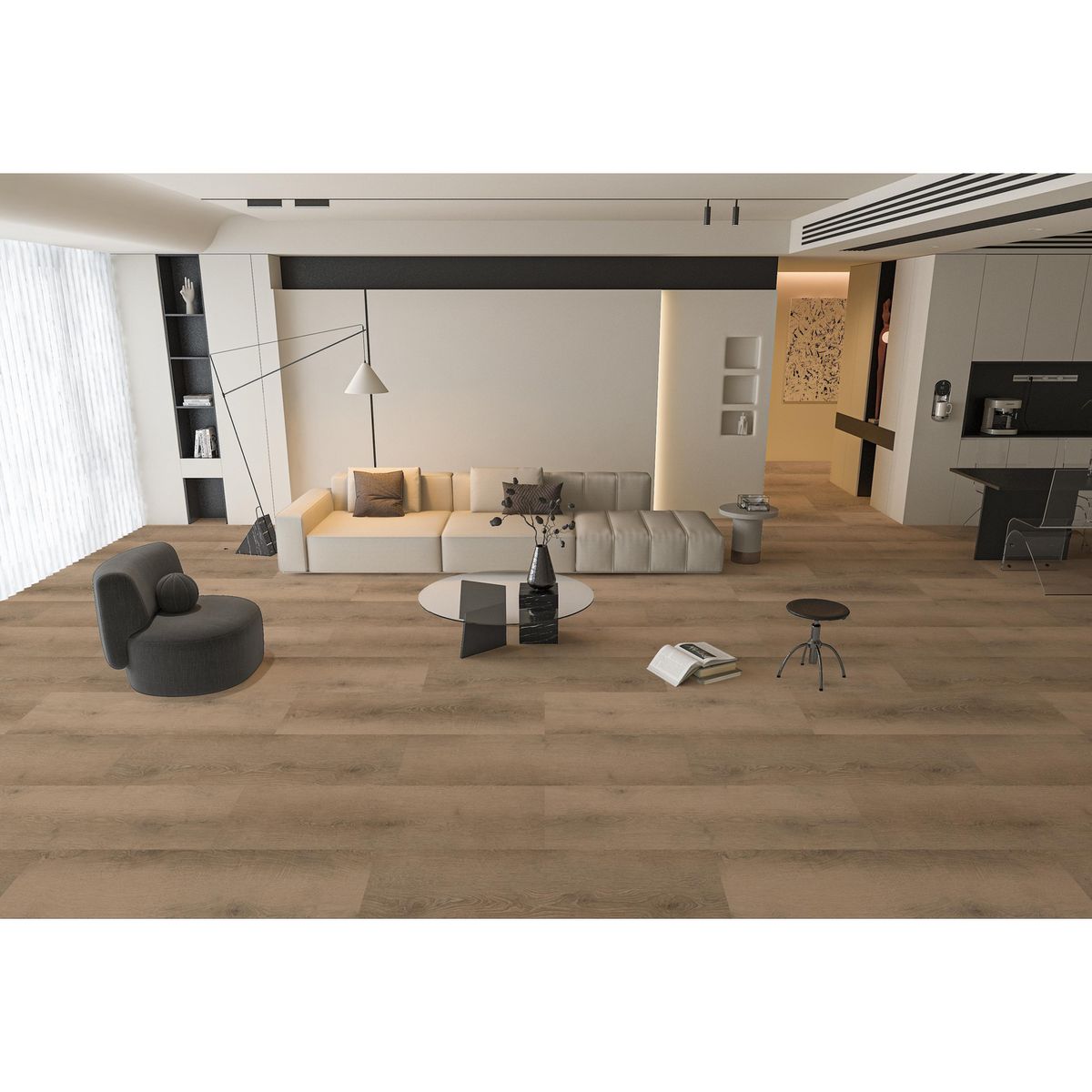 HOLZTEK - Piso Vinílico 1.5 mm 15x91 cm Metz Café 4.18 m2