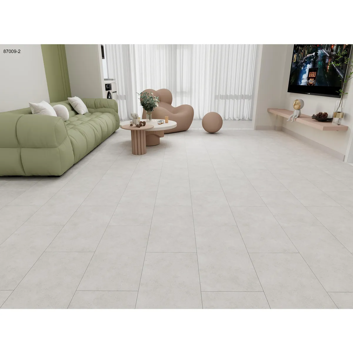 HOLZTEK - Piso Vinílico 1.5 mm 30x61 cm Rocky Gris 4.64 m2