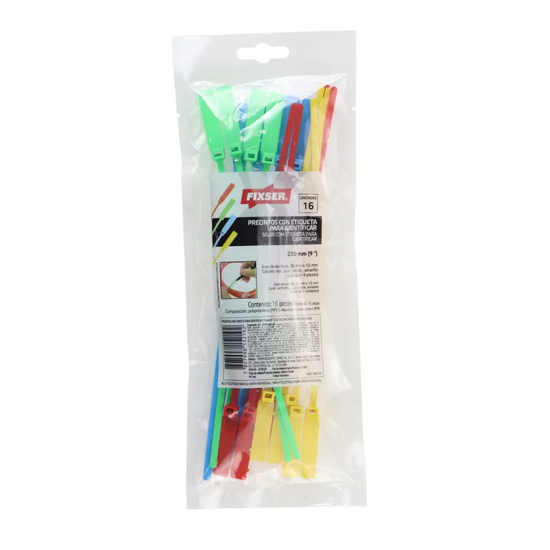 FIXSER - Bridas Colores Variados 16 Unidades 230mm